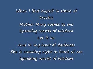 Let It Be Letra/Lyrics