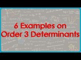 6 Examples on Order 3 Determinants