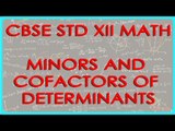 Minors and Cofactors of Determinants | Class XII Maths - CBSCE Board