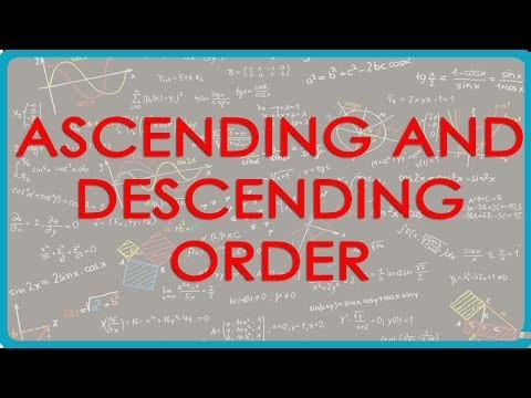 6 Ascending and Descending Order