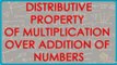 Distributive Property of Multiplication over Addition of Whole Numbers