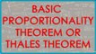 Examples on Basic Proportionality Theorem or Thales Theorem