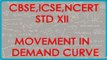 Demand -  Shift and Movement in Demand curve - - Economics for Class XII - CBSE, ICSE, NCERT