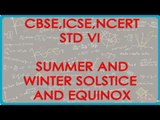 Class VI | Social Studies | Revolution of the Earth Summer and Winter Solstice and Equinox | CBSE