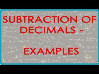 Subtraction of Decimals - Examples