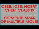 Compute Mass of Multiple Moles of Element - Chemistry Class IX CBSE, ISCE, NCERT