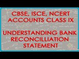 Understanding Bank Reconcilliation Statement - Class XI Accounts CBSE, ISCE, NCERT