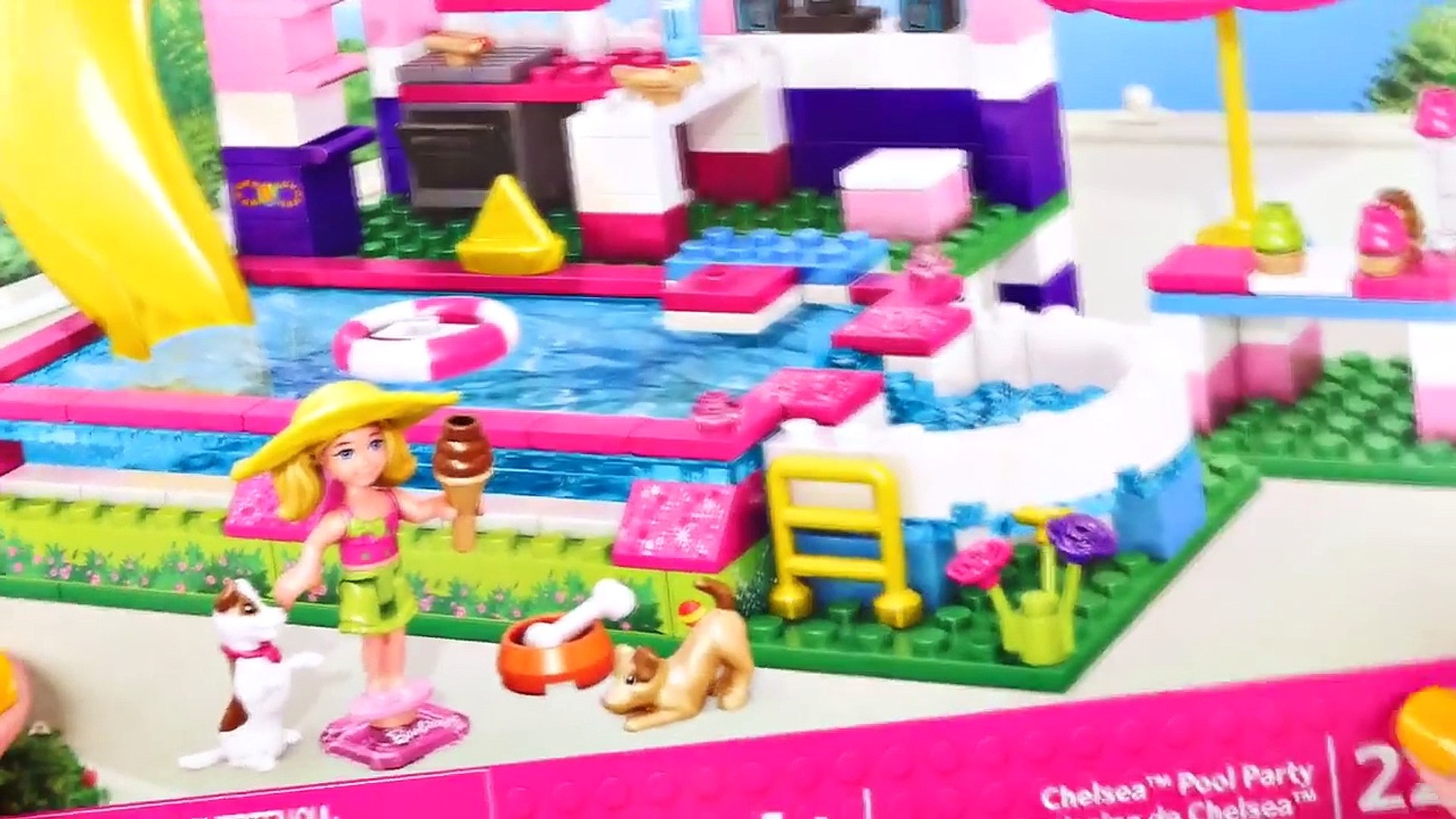 Barbie Pool Party with Chelsea Mega Bloks LEGO #80136 Surprise Guest  Mermaid Ariel Hello Kitty - video Dailymotion