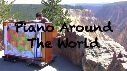 This guy has been traveling the world with his upright piano