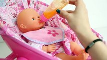 ❤ Nenuco Baby Doll Drinks Milk Baby Born Maxicosi Seat Newborn Видео куклой для девочек いす ベビーカー 人形