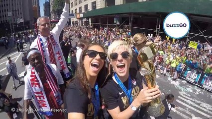 EXCLUSIVE: Carli Lloyd takes best US women's soccer parade selfie