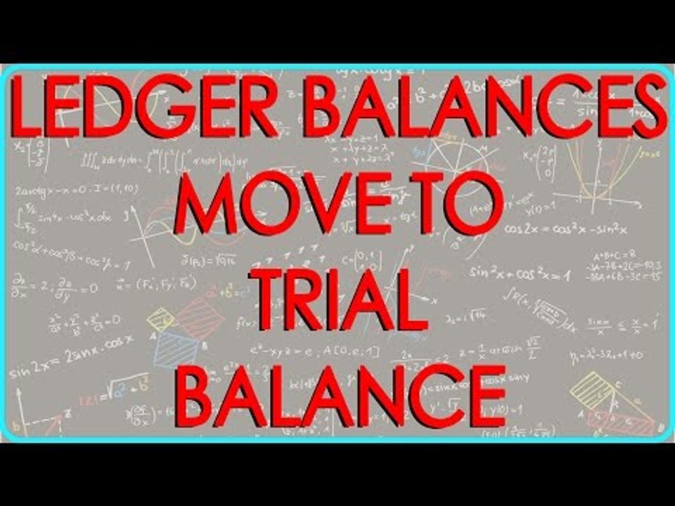CA - CPT | How do Ledger Balances move to Trial Balance