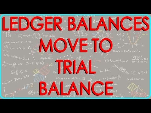 CA - CPT | How do Ledger Balances move to Trial Balance