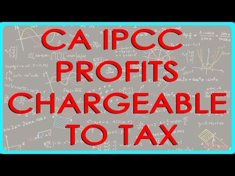 CA IPCC PGBP 70 Profits chargeable to tax Section 41(1)