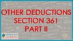 CA IPCC PGBP 54   Other Deductions Section 361 Part II