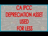 CA IPCC PGBP 26   Depreciation    Asset used for less than 180 days