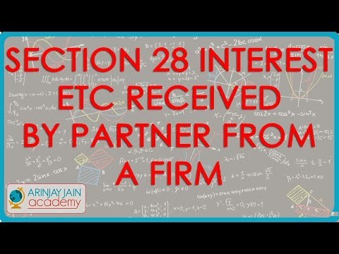 CA IPCC PGBP 6 Section 28 Interest etc received by partner from a firm