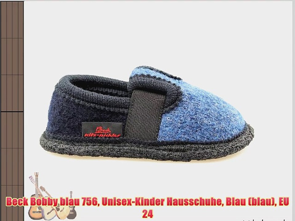 Beck Bobby blau 756 Unisex-Kinder Hausschuhe Blau (blau) EU 24
