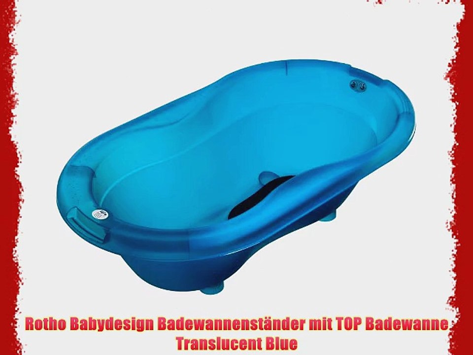 Rotho Babydesign Badewannenst?nder mit TOP Badewanne Translucent Blue