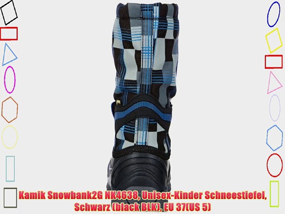 Kamik Snowbank2G NK4638 Unisex-Kinder Schneestiefel Schwarz (black BLK) EU 37(US 5)