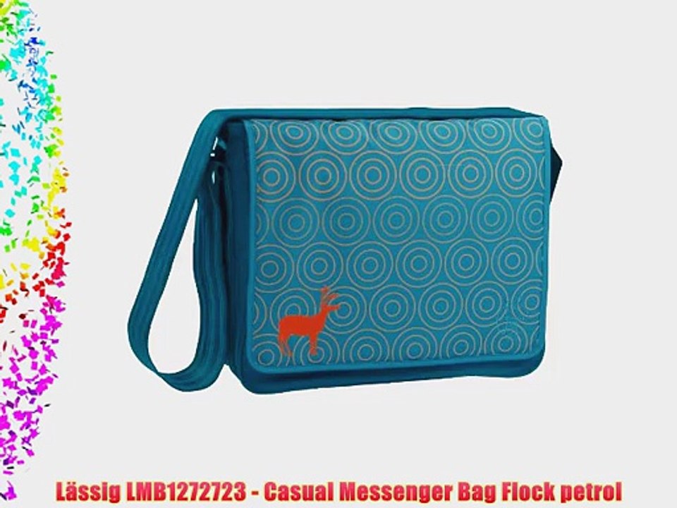L?ssig LMB1272723 - Casual Messenger Bag Flock petrol