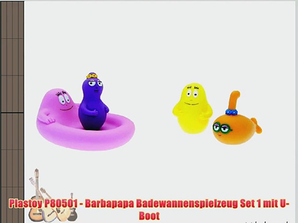 Plastoy P80501 - Barbapapa Badewannenspielzeug Set 1 mit U-Boot