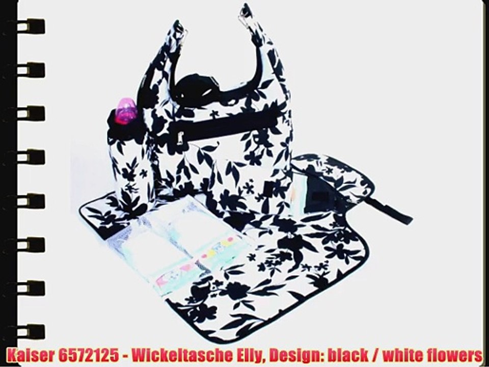 Kaiser 6572125 - Wickeltasche Elly Design: black / white flowers