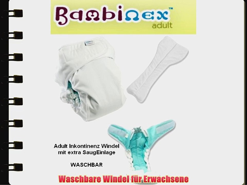 Bambinex waschbare adult windel - gr??e 1 - inkontinenzwindel / erwachsenenwindel / windelhose