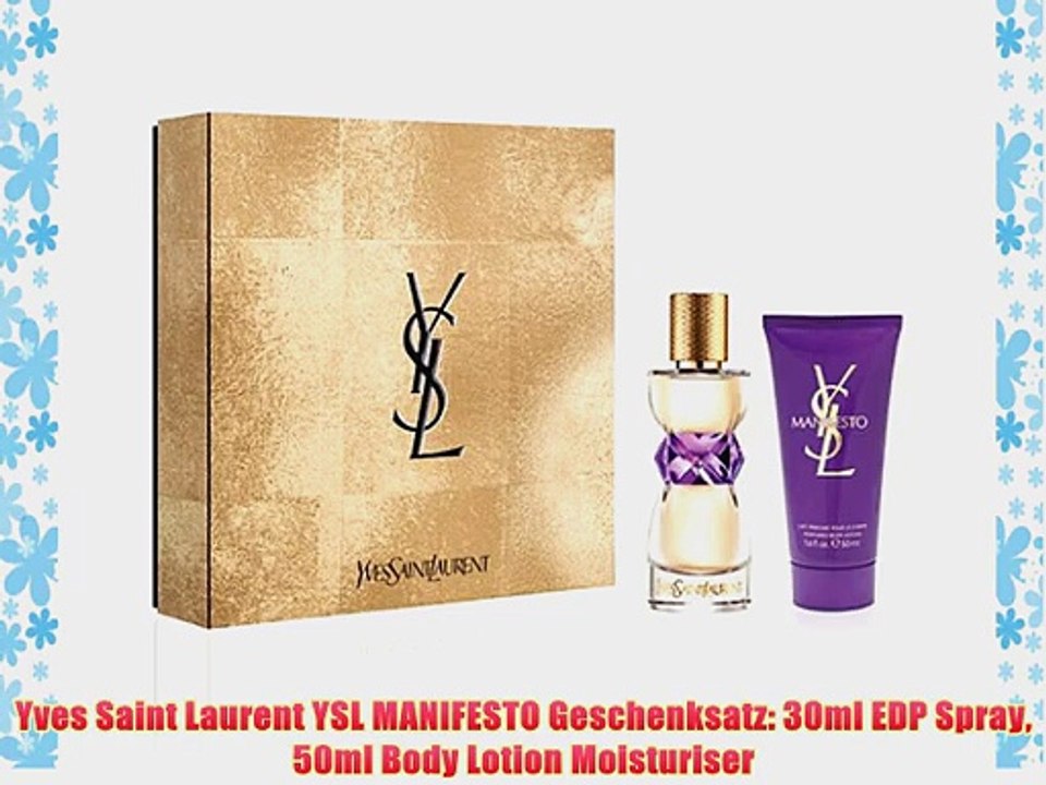 Yves Saint Laurent YSL MANIFESTO Geschenksatz: 30ml EDP Spray 50ml Body Lotion Moisturiser