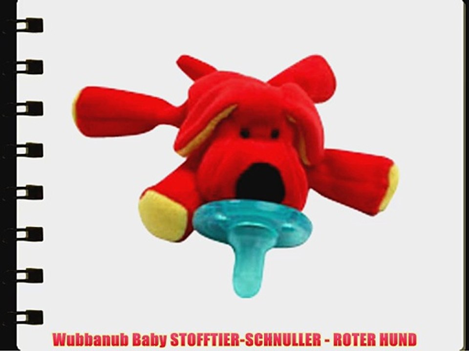 Wubbanub Baby STOFFTIER-SCHNULLER - ROTER HUND