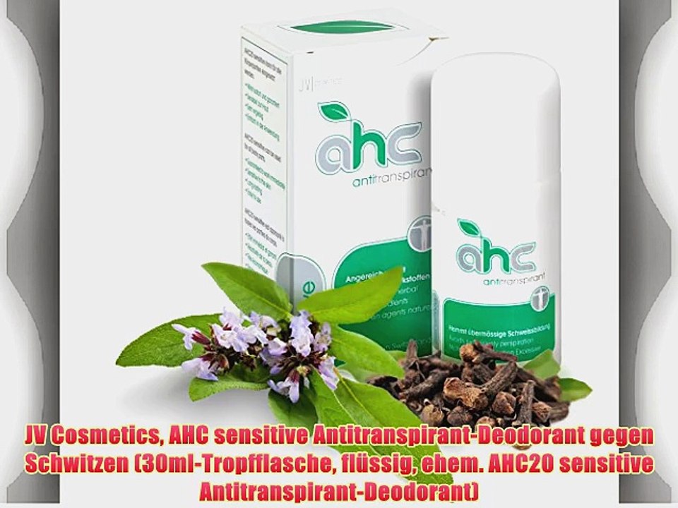 JV Cosmetics AHC sensitive Antitranspirant-Deodorant gegen Schwitzen (30ml-Tropfflasche fl?ssig