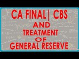 CA Final | CBS and Treatment of General Reserve