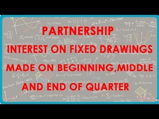 Partnership - Interest on Fixed Drawings made on beginning, middle and end of quarter