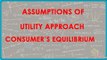 1147. CBSE Economics Class XII - Assumptions of Utility approach of Consumer's Equilibrium