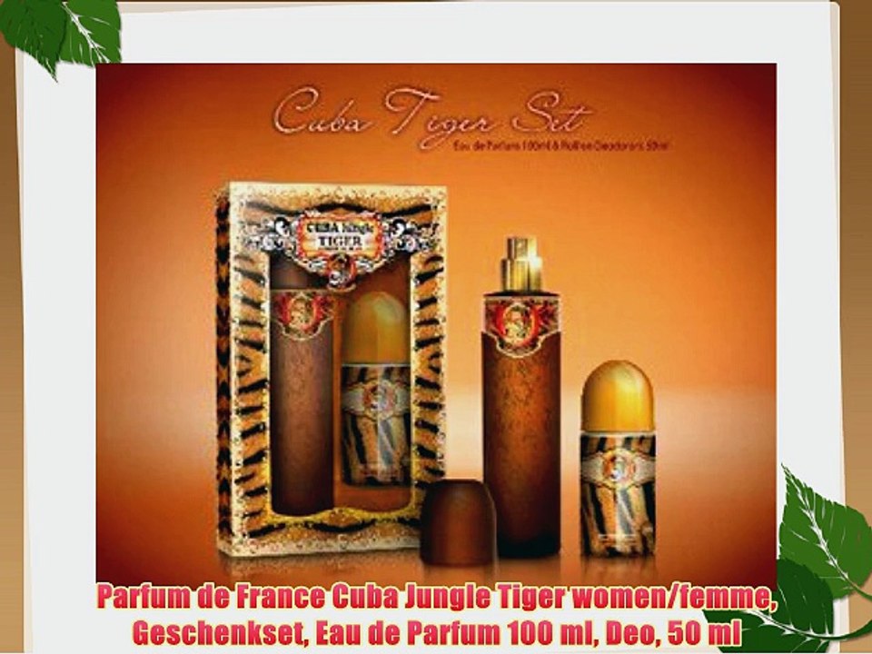Parfum de France Cuba Jungle Tiger women/femme Geschenkset Eau de Parfum 100 ml Deo 50 ml