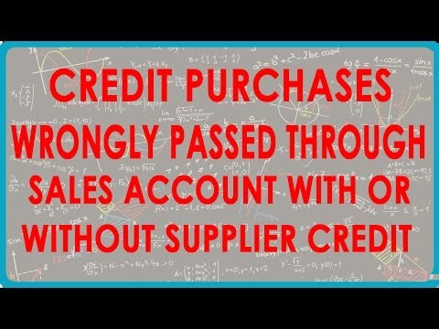 1069. Credit Purchases wrongly passed through sales Account with or without supplier credit.mp4