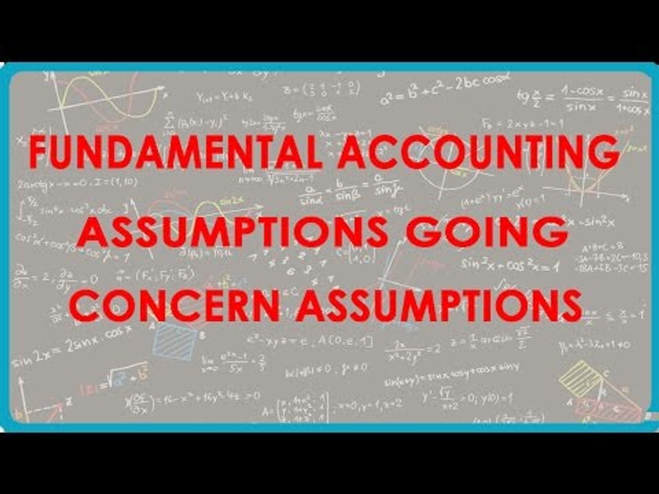 1088.Fundamental Accounting Assumptions   Going Concern Assumption
