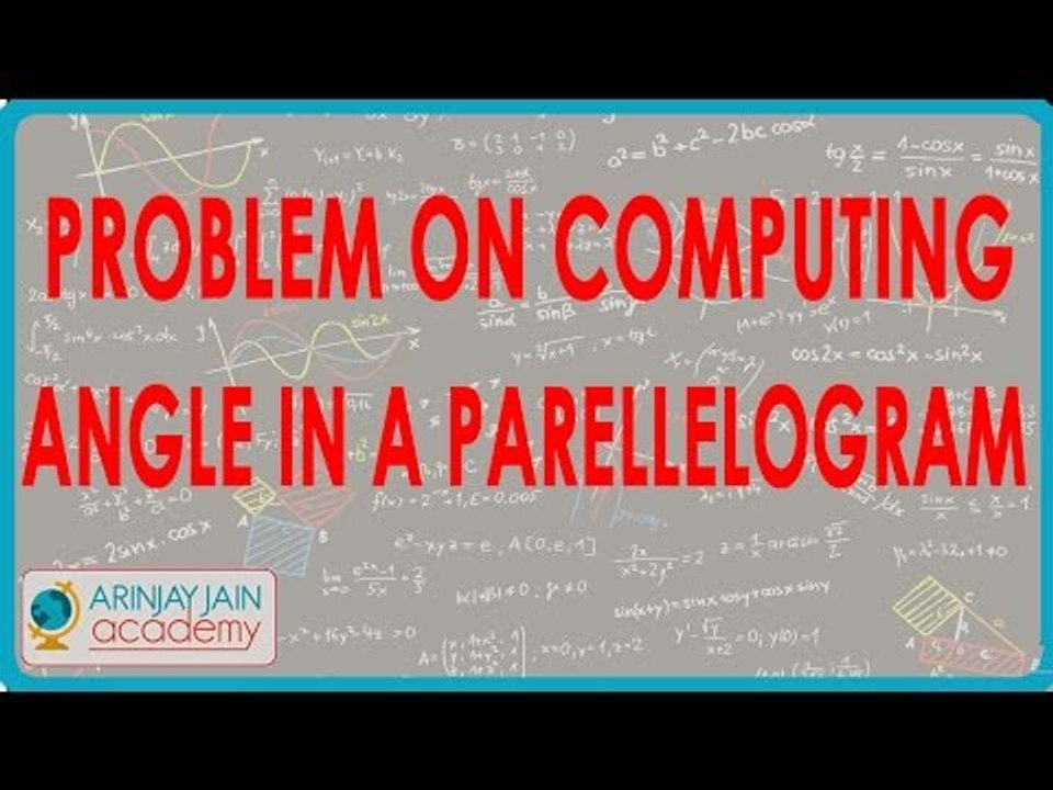 Problem on computing angles in a parellelogram