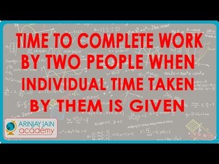 1449. Time to complete work by two people when individual time taken by them is given