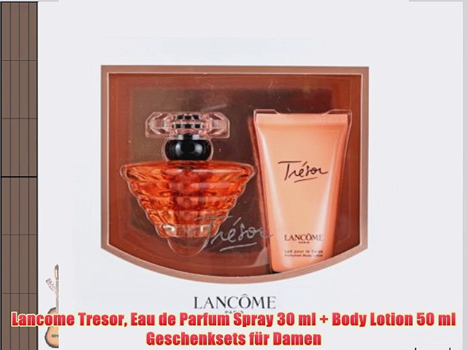 Lancome Tresor Eau de Parfum Spray 30 ml   Body Lotion 50 ml Geschenksets f?r Damen