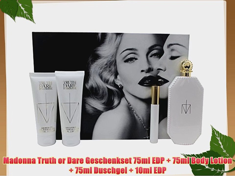 Madonna Truth or Dare Geschenkset 75ml EDP   75ml Body Lotion   75ml Duschgel   10ml EDP