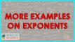 CBSE Class VIII, ICSE Class VIII - More examples on Exponents