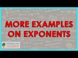 CBSE Class VIII, ICSE Class VIII - More examples on Exponents