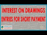 Interest on drawings   Entries for short payment