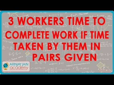3 workers time to complete work if time taken by them in pairs given