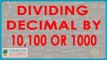 1030.$ CBSE Class VI Maths,  ICSE Class VI Maths -  Dividing Decimal by 10, 100 or 1000