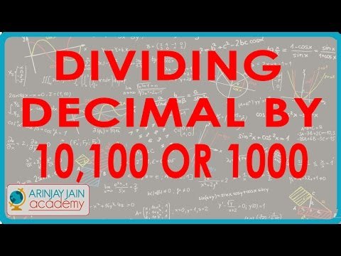 1030.$ CBSE Class VI Maths, ICSE Class VI Maths - Dividing Decimal by 10, 100 or 1000
