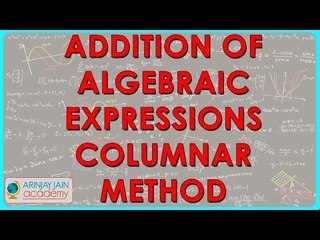 1056. Addition of Algebraic Expressions Columnar Method