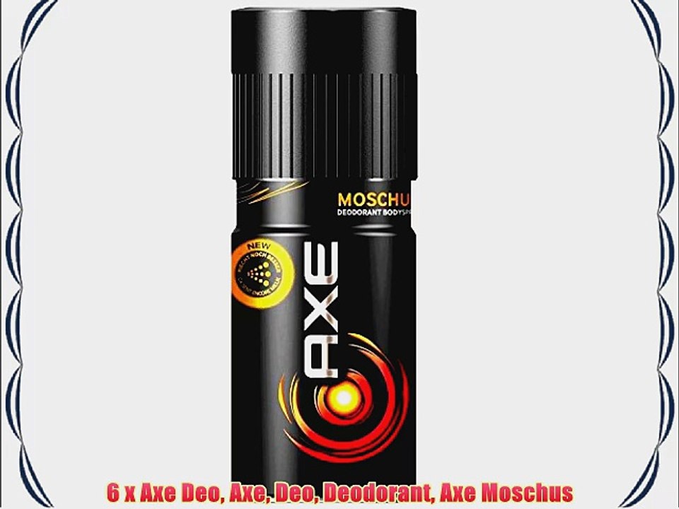 6 x Axe Deo Axe Deo Deodorant Axe Moschus