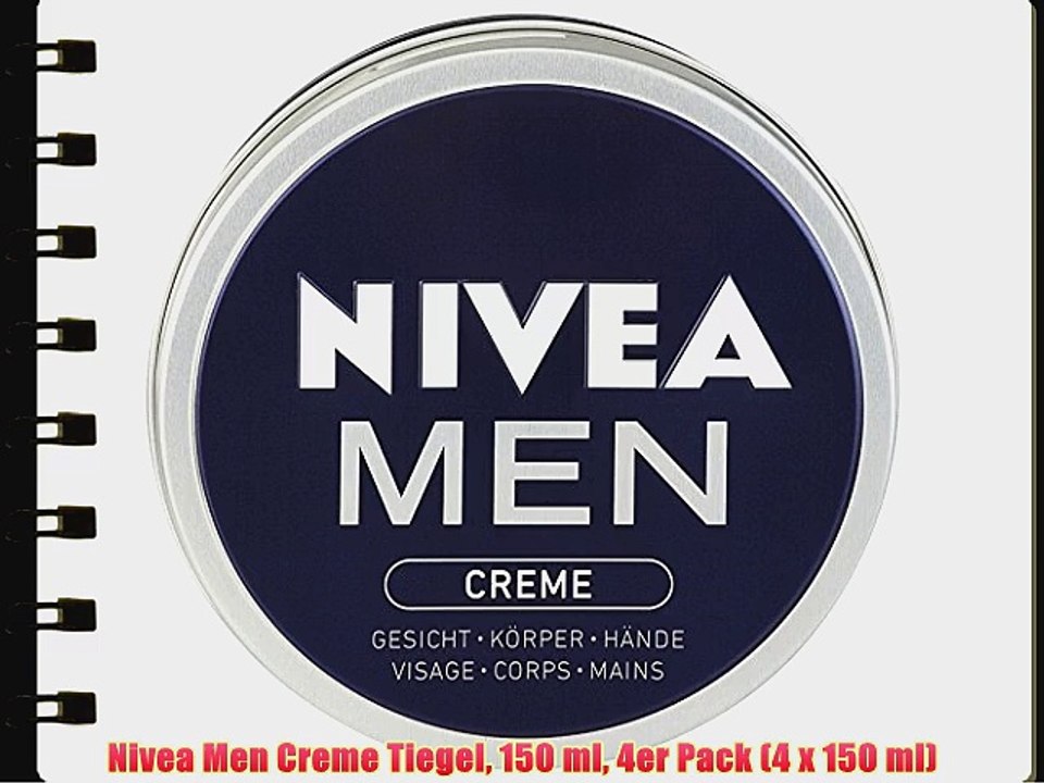 Nivea Men Creme Tiegel 150 ml 4er Pack (4 x 150 ml)